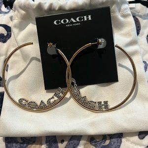 New Coach hoop earrings